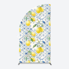 Lofaris Vintage Mediterranean Lemon Arch Birthday Backdrop