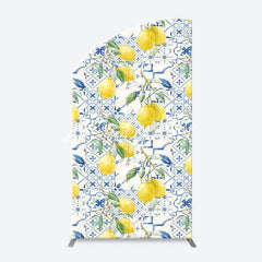 Lofaris Vintage Mediterranean Lemon Arch Birthday Backdrop