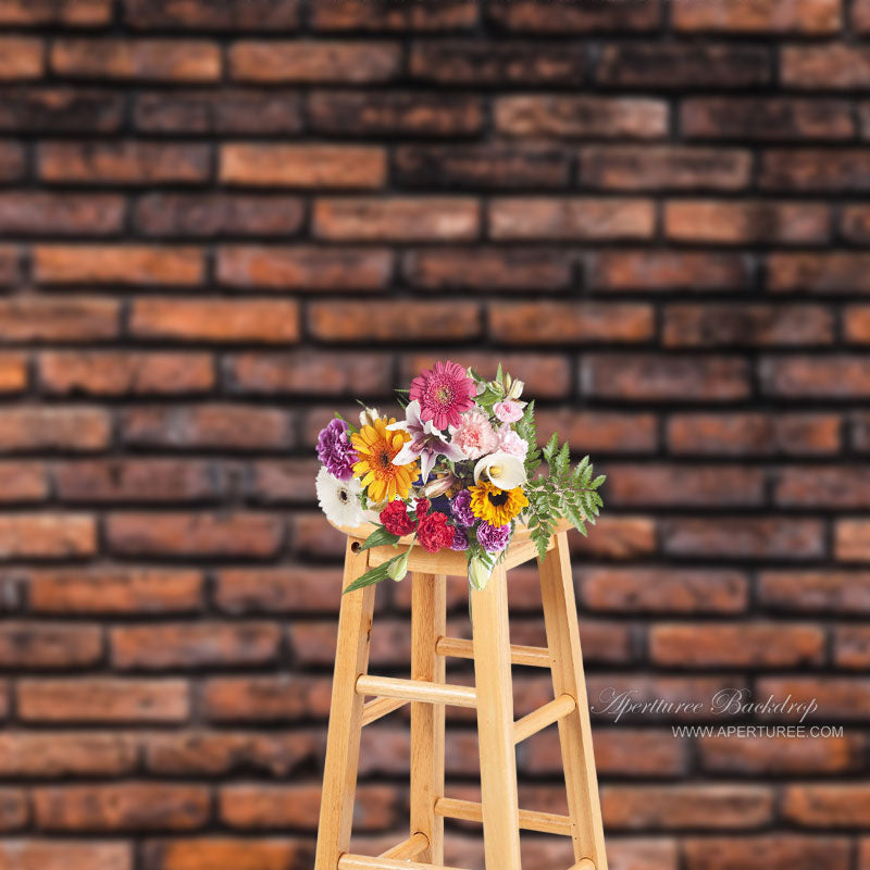 Lofaris Vintage Rustic Red Brick Wall Backdrop For Photography