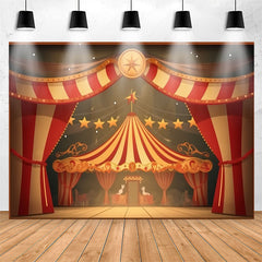 Lofaris Vintage Style Circus Tent Happy Birthday Backdrop