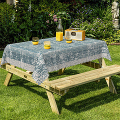 Lofaris Vintage Styleindigo Blue Rectangle Tablecloth