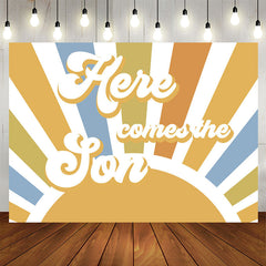 Lofaris Vintage Sun Here Comes The Son Baby Shower Backdrop