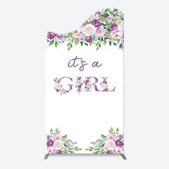 Lofaris Violet Purple Flower Arch Girl Baby Shower Backdrop