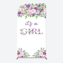 Lofaris Violet Purple Flower Arch Girl Baby Shower Backdrop