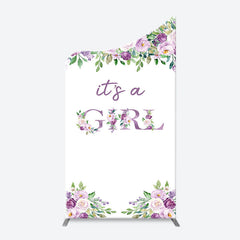 Lofaris Violet Purple Flower Arch Girl Baby Shower Backdrop