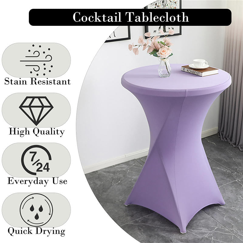 Lofaris Violet Spandex Stretch Cocktail Banquet Tablecloths