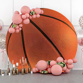 Lofaris Vivid Basketball Simple Round Backdrop For Birthday