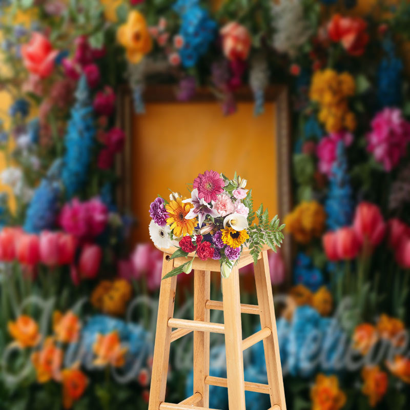 Lofaris Vivid Color Spring Flowers Tulip Floral Backdrop