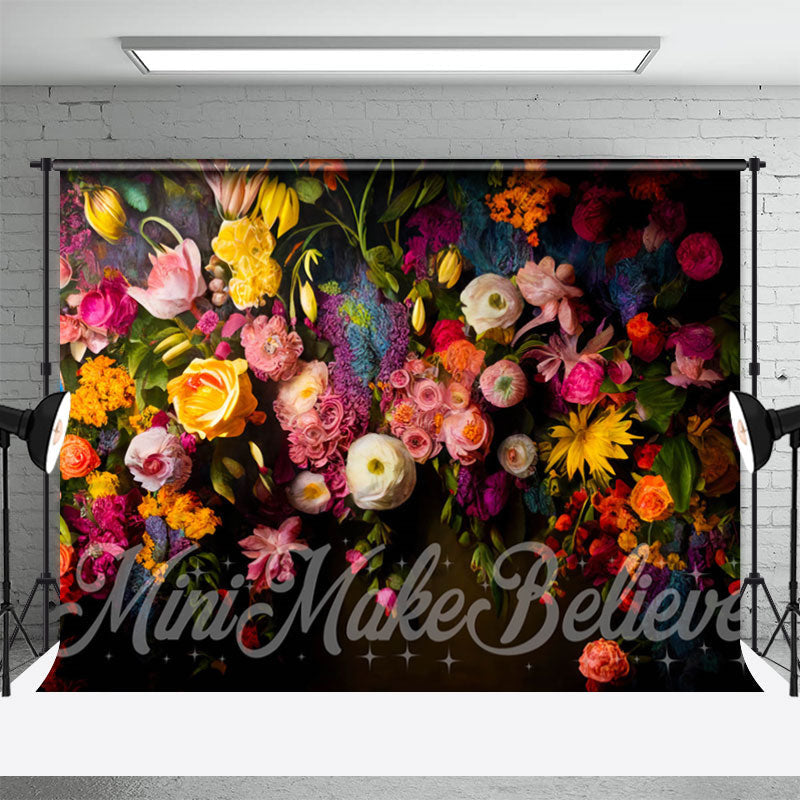 Lofaris Vivid Colorful Various Flowers Photoshoot Backdrop