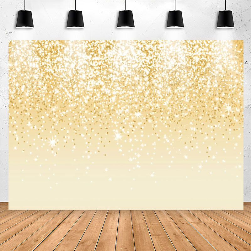 Lofaris Voguish Golden Glitter Glisten Birthday Backdrop
