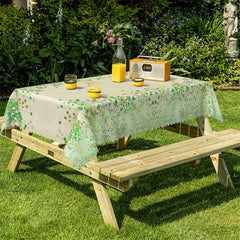 Lofaris Voguish Watercolor Green Botanical Dining Tablecloth