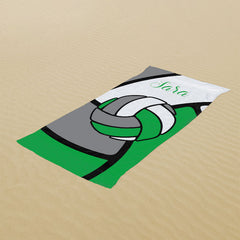 Lofaris Volleyball Custom Name Beach Towel for Kids