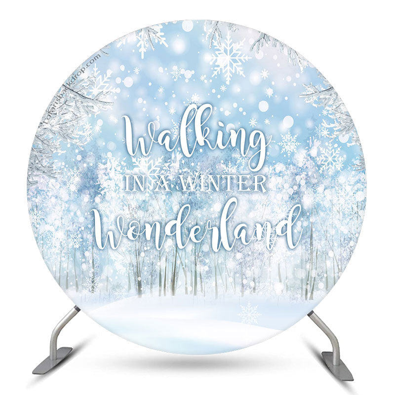 Lofaris Walking In A Winter Wonderland Snow Circle Backdrop