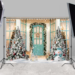 Lofaris Warm House Snowman Animal Winter Backdrop For Party