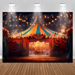 Lofaris Warm Light Huge Circus Tent Night Birthday Backdrop