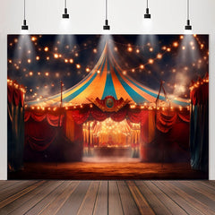 Lofaris Warm Light Huge Circus Tent Night Birthday Backdrop