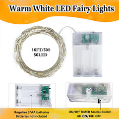 Lofaris Warm White LED Fairy Lights Christmas Decorations