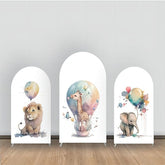 Lofaris Watercolor Hot Air Balloon Animals Arch Backdrop Kit