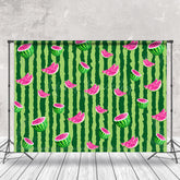 Lofaris Watermelon Stripe Flesh Birthday Backdrop For Photo