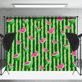 Lofaris Watermelon Stripe Flesh Birthday Backdrop For Photo