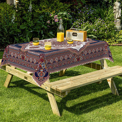 Lofaris Waterproof Vintage Floral Bistro Rectangle Tablecloth