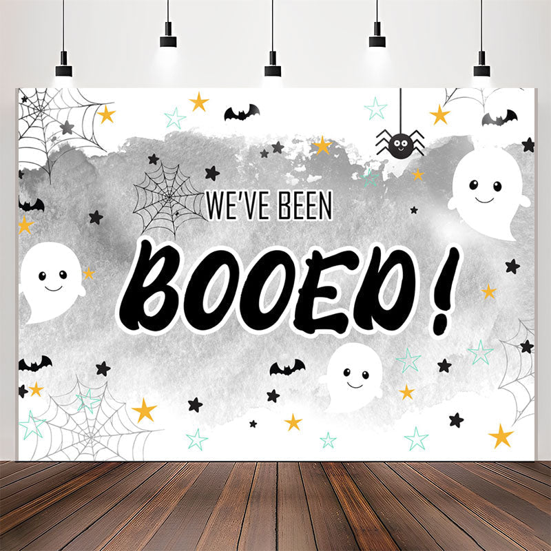 Lofaris We Have Been Booed Party Grey Backdrop For Kids