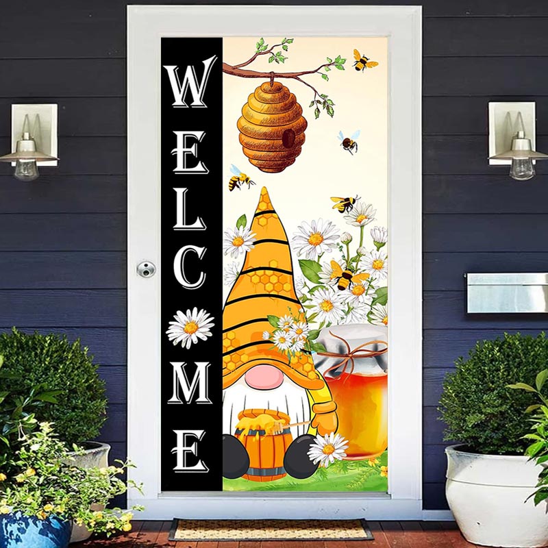 Lofaris Welcome Honeycomb Bees Dwarf Baby Shower Door Cover