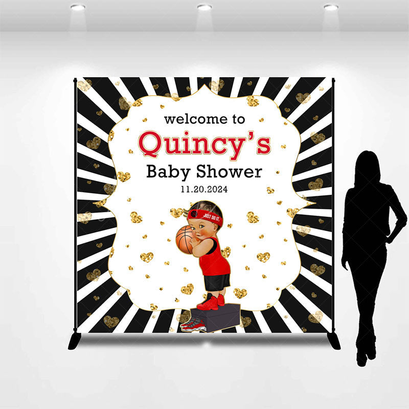 Lofaris Welcome Love Diamond Custom Baby Shower Backdrop