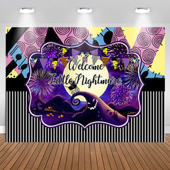 Lofaris Welcome Nightmare Halloween Baby Shower Backdrop