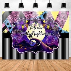 Lofaris Welcome Nightmare Halloween Baby Shower Backdrop