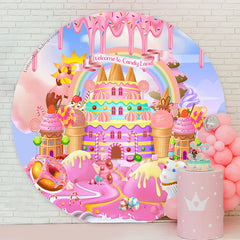 Lofaris Welcome To Candy Land Colorful Cakes Birthday Backdrop