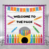 Lofaris Welcome To The Pack Custom Back School Backdrop
