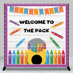 Lofaris Welcome To The Pack Custom Back School Backdrop