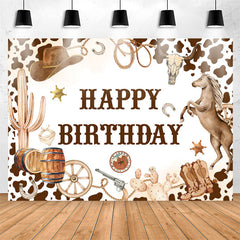 Lofaris Western Cowboy Style Horse Birthday Party Backdrop
