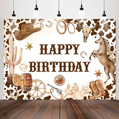 Lofaris Western Cowboy Style Horse Birthday Party Backdrop