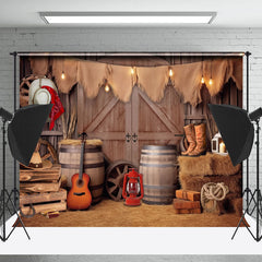 Lofaris Western Wood House Hay Photo Architecture Backdrop