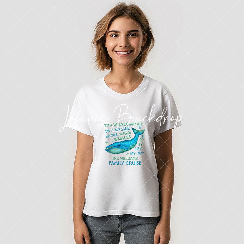 Lofaris Whale Family Vacation Cruise Personalized T-Shirt