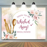 Lofaris Whisked Away Pink Floral Backdrop For Bridal Shower