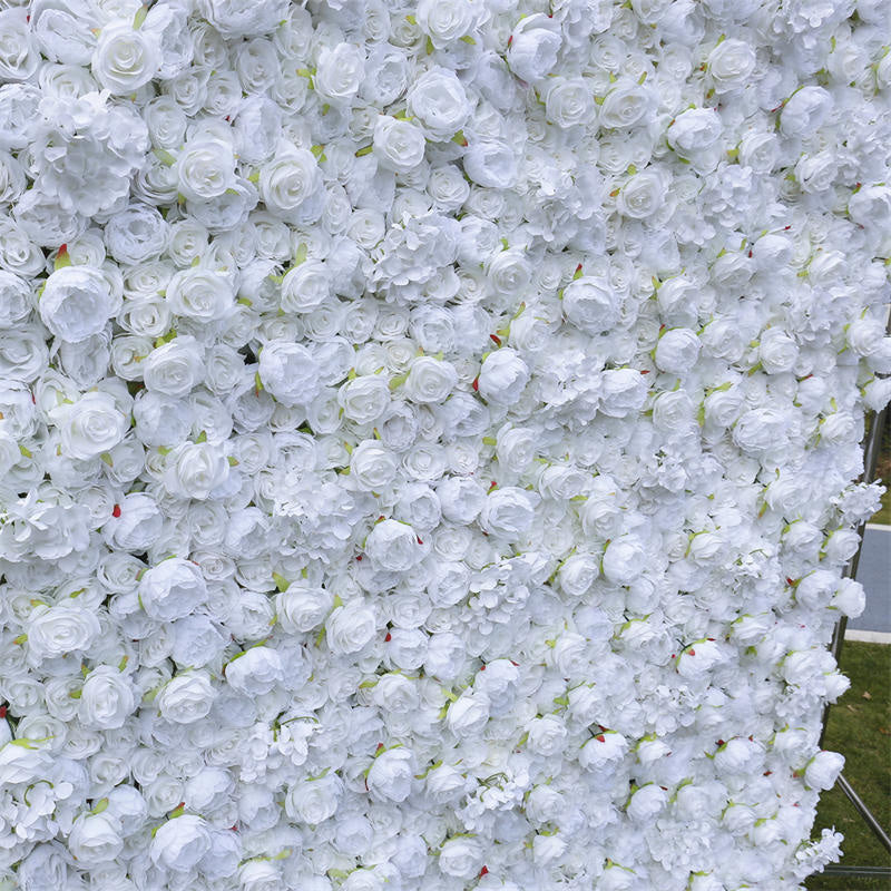 Lofaris White Faux Flower Wall Panels For Wedding Decoration