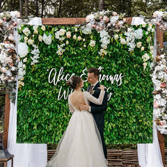 Lofaris White Floral Greenery Better Together Macrame Wedding Backdrop