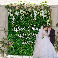 Lofaris White Floral Greenery Better Together Macrame Wedding Backdrop