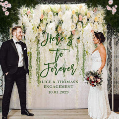 Lofaris White Flower Backdrop Curtain Floral for Wedding Baby Shower