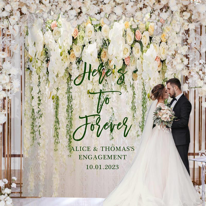 Lofaris White Flower Backdrop Curtain Floral for Wedding Baby Shower