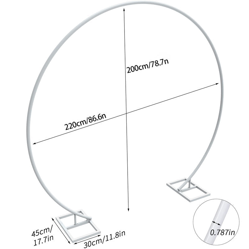 Lofaris White Flower Balloons Dispaly Circle Wedding Arch Decor