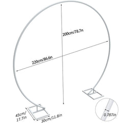 Lofaris White Flower Balloons Dispaly Circle Wedding Arch Decor