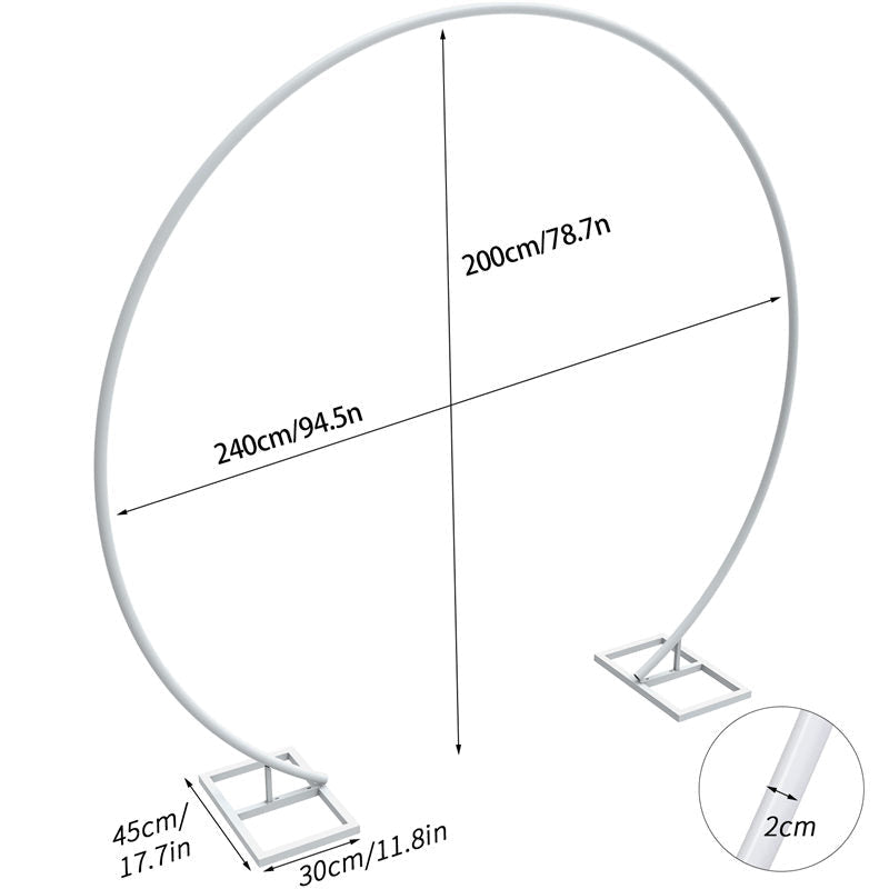 Lofaris White Flower Balloons Dispaly Circle Wedding Arch Decor