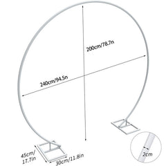 Lofaris White Flower Balloons Dispaly Circle Wedding Arch Decor