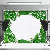 Lofaris White Green Monstera Nature Spring Photo Backdrop