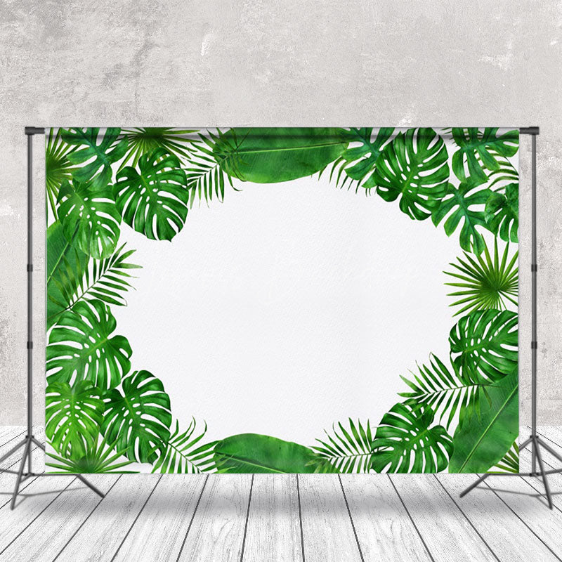 Lofaris White Green Monstera Nature Spring Photo Backdrop