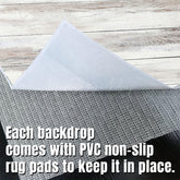 Lofaris White Grey Horizontal Stripe Wood Grain Floor Mat